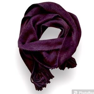 🍓🍕🪻🌊Marks & Spencer super soft fuzzy scarf chocolate brown fringe